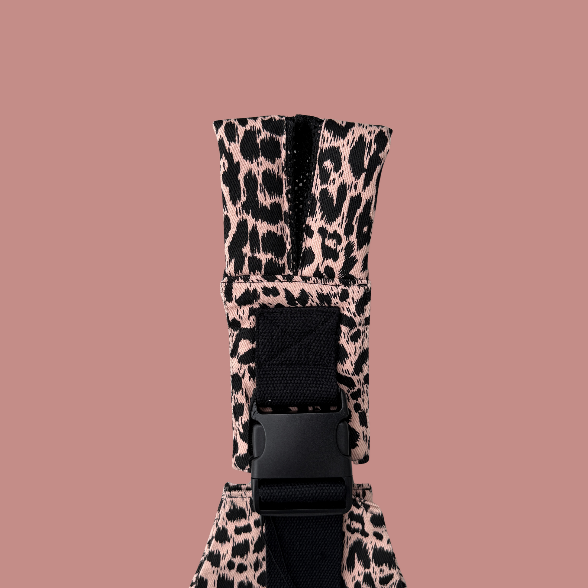 Mesh Shoulder Strap Pink Leopard