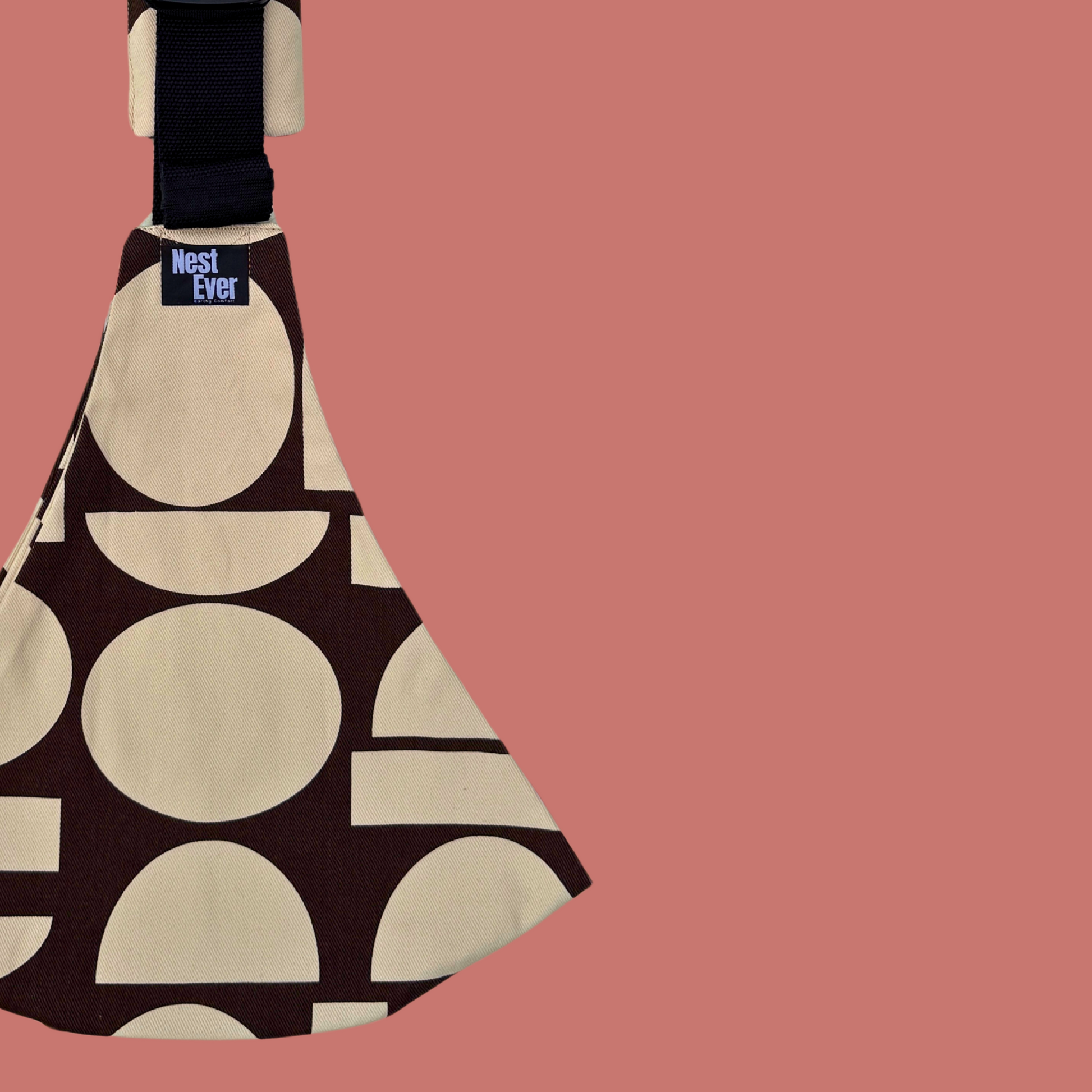 Boho toddler hip carrier view - lightweight baby carrier