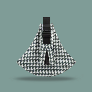 Mesh Shoulder Strap Green Houndstooth