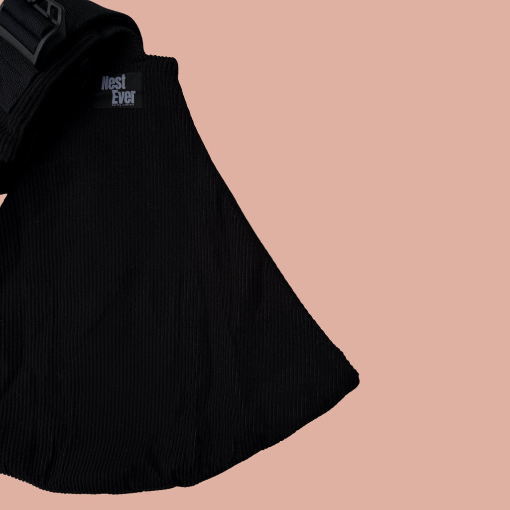Mesh Shoulder Strap Corduroy Black