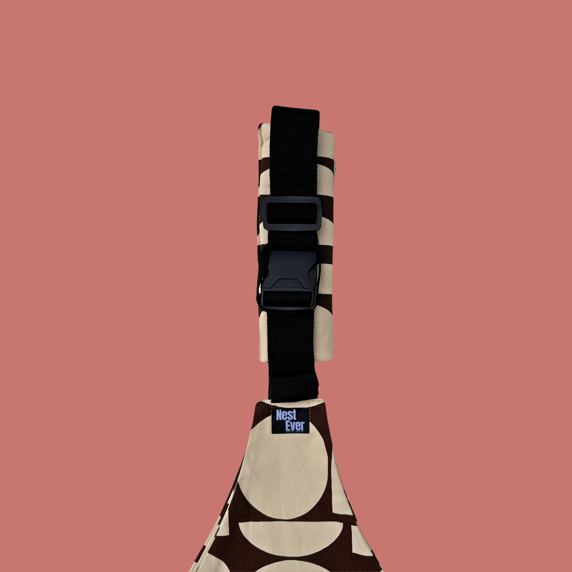 Boho toddler hip carrier view - lightweight baby carrier