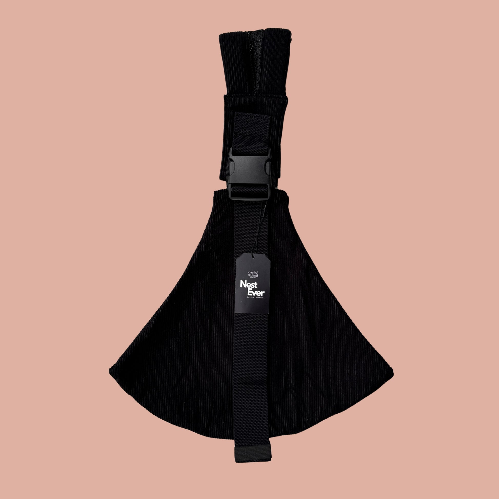 Mesh Shoulder Strap Corduroy Black