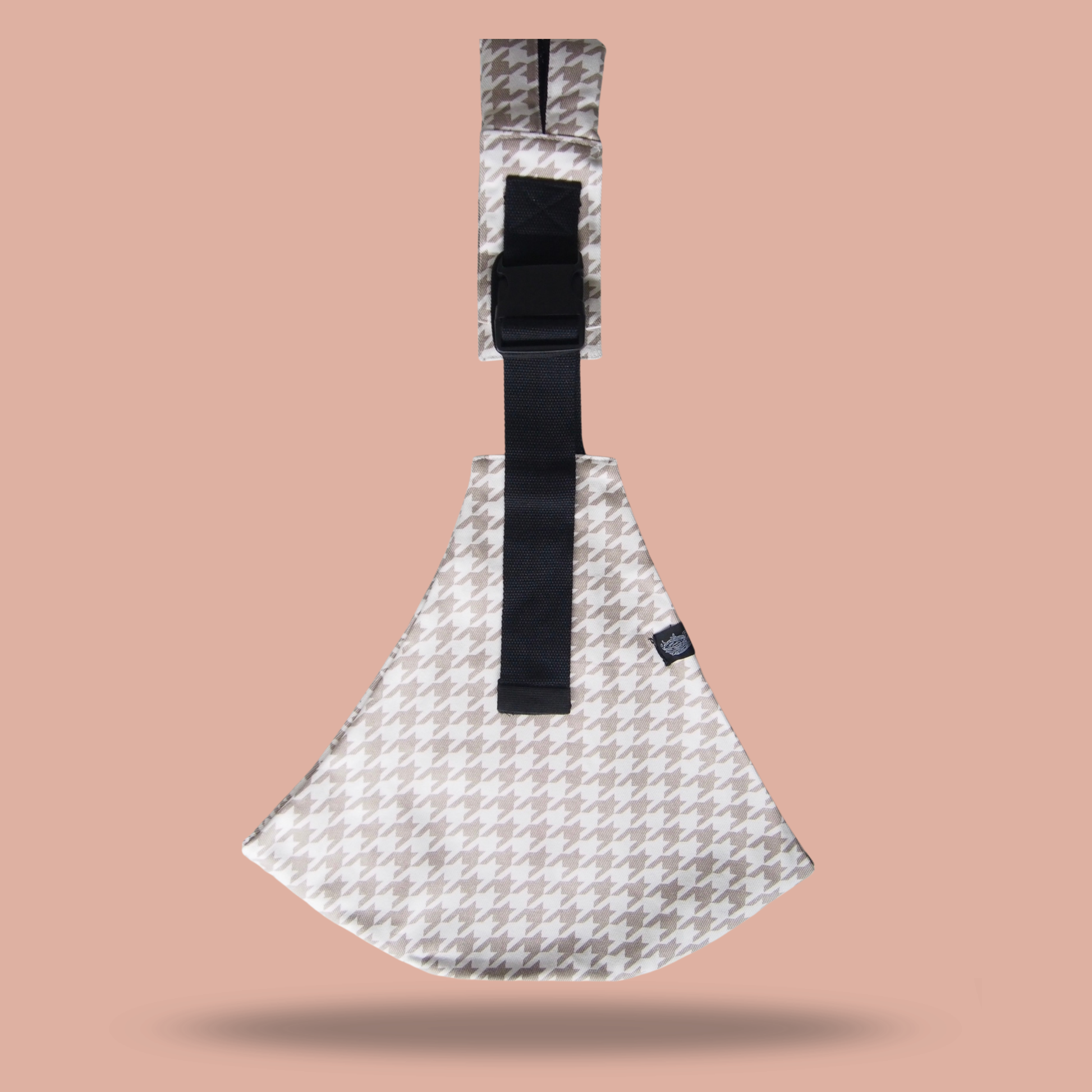 Mesh Shoulder Strap Beige Houndstooth V2