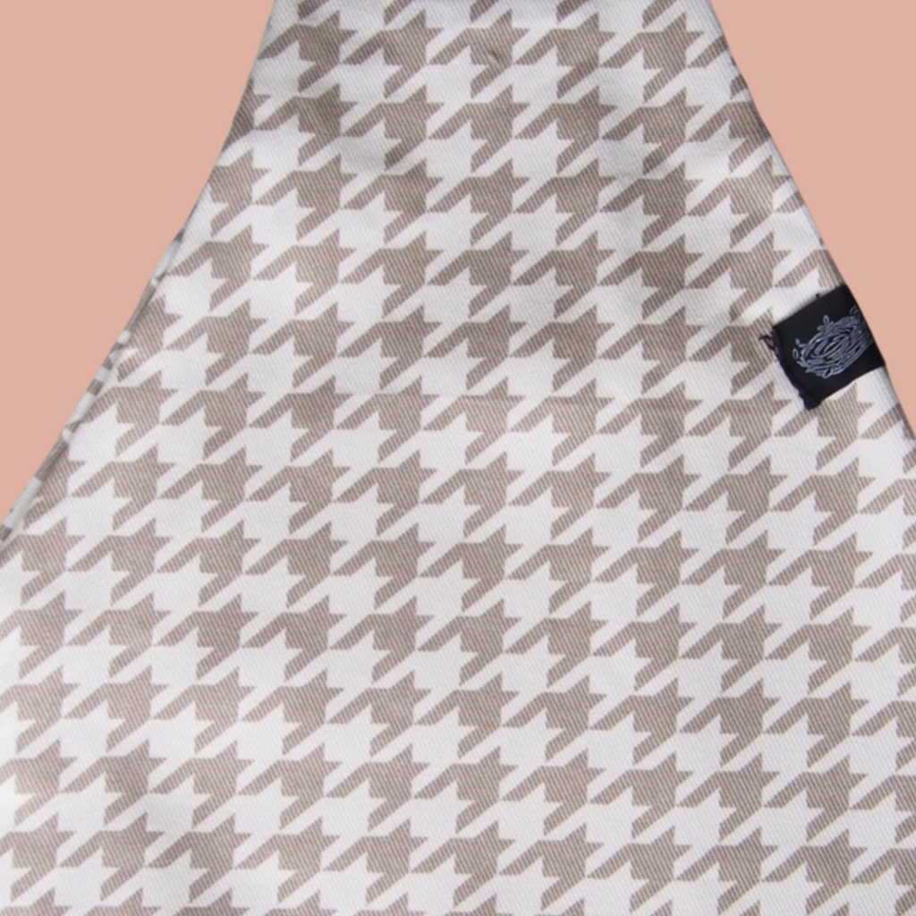 Mesh Shoulder Strap Beige Houndstooth V2