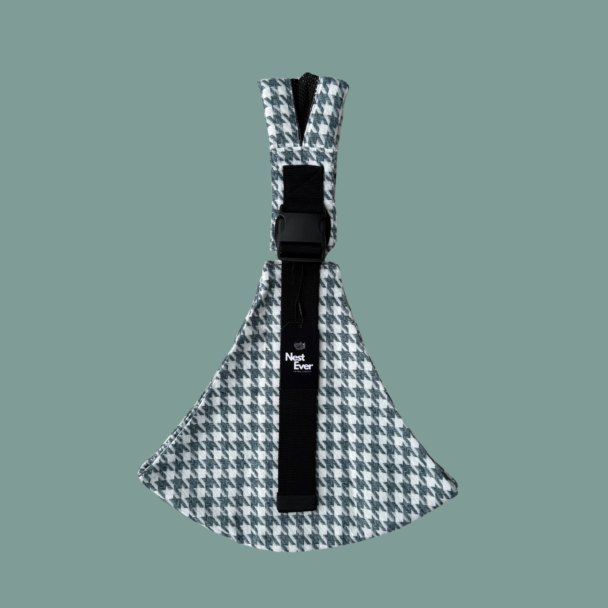 Mesh Shoulder Strap Green Houndstooth