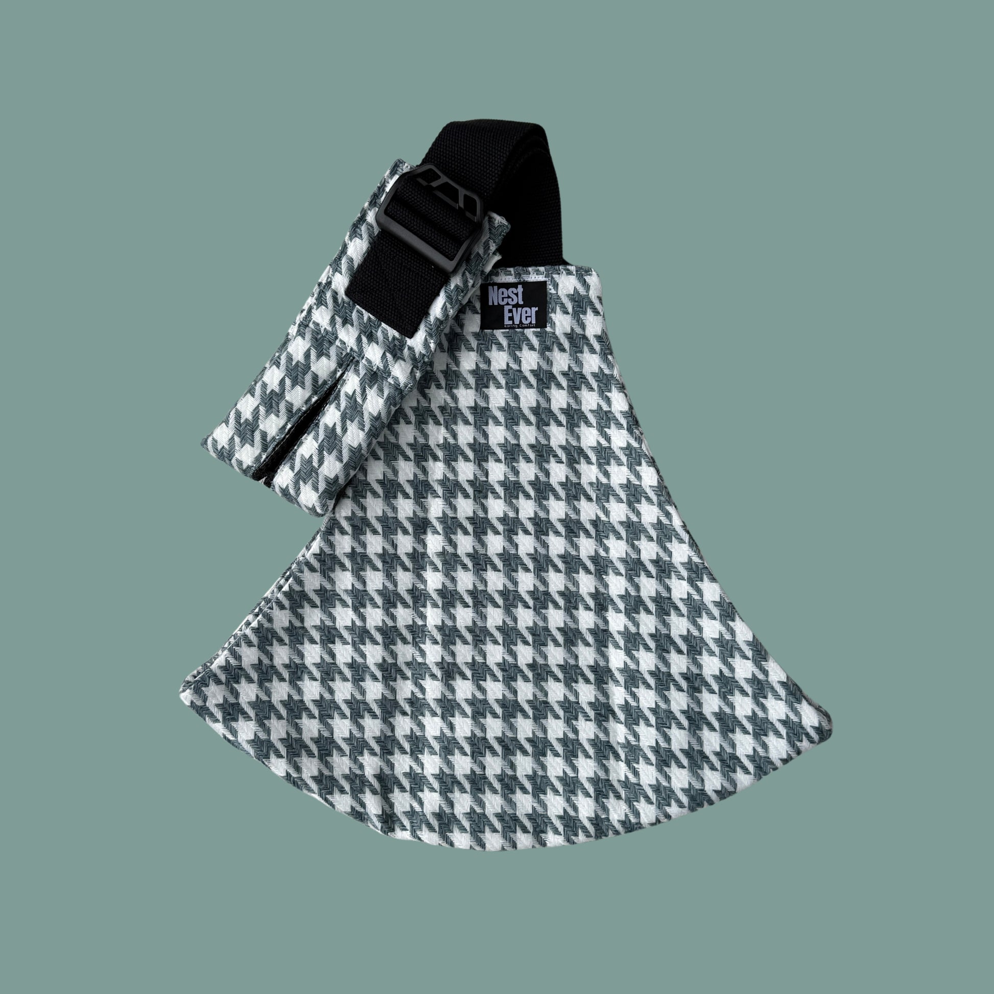 Mesh Shoulder Strap Green Houndstooth