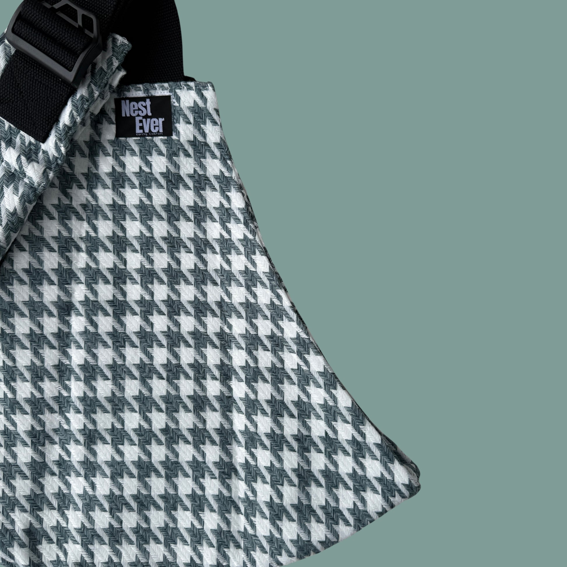 Mesh Shoulder Strap Green Houndstooth